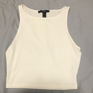 Plain white crop top